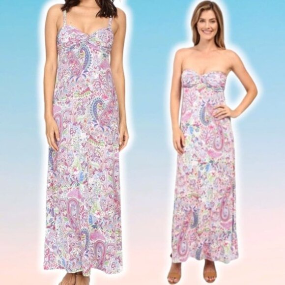 TOMMY BAHAMA Palais Paisley Maxi Dress Sz Medium - Picture 1 of 6